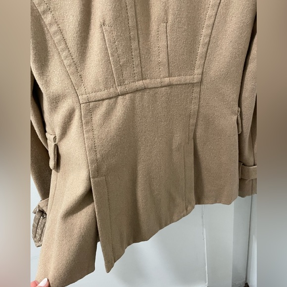 Express tan/caramel double breasted wool pea coat size XS - Picture 8 of 11